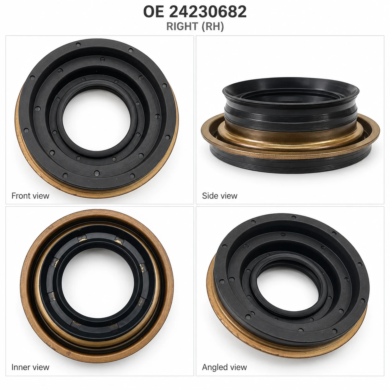 OE 24230682 RIGHT / RH output shaft seal — multiple product views