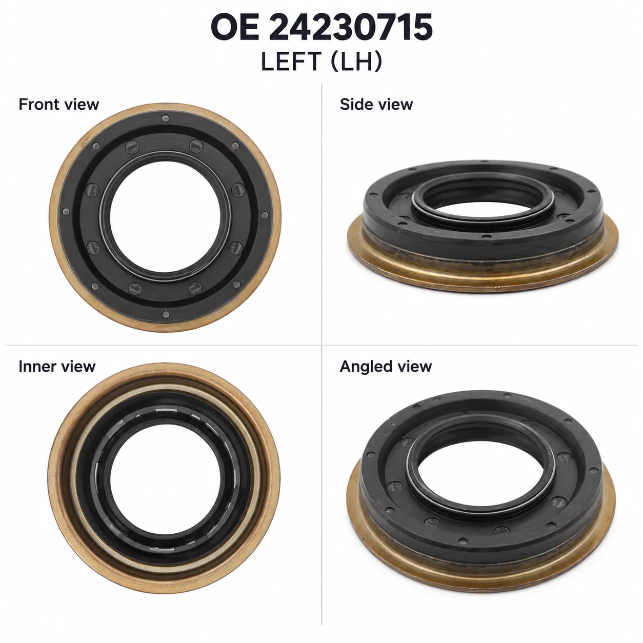 OE 24230715 LEFT / LH output shaft seal — multiple product views
