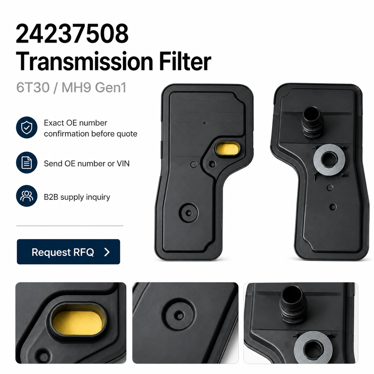 OE 24237508 Gen1 6T30 / MH9 transmission filter — RFQ reference