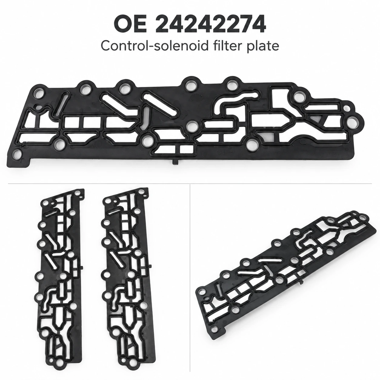 OE 24242274 Gen1 control-solenoid filter plate — multiple product views