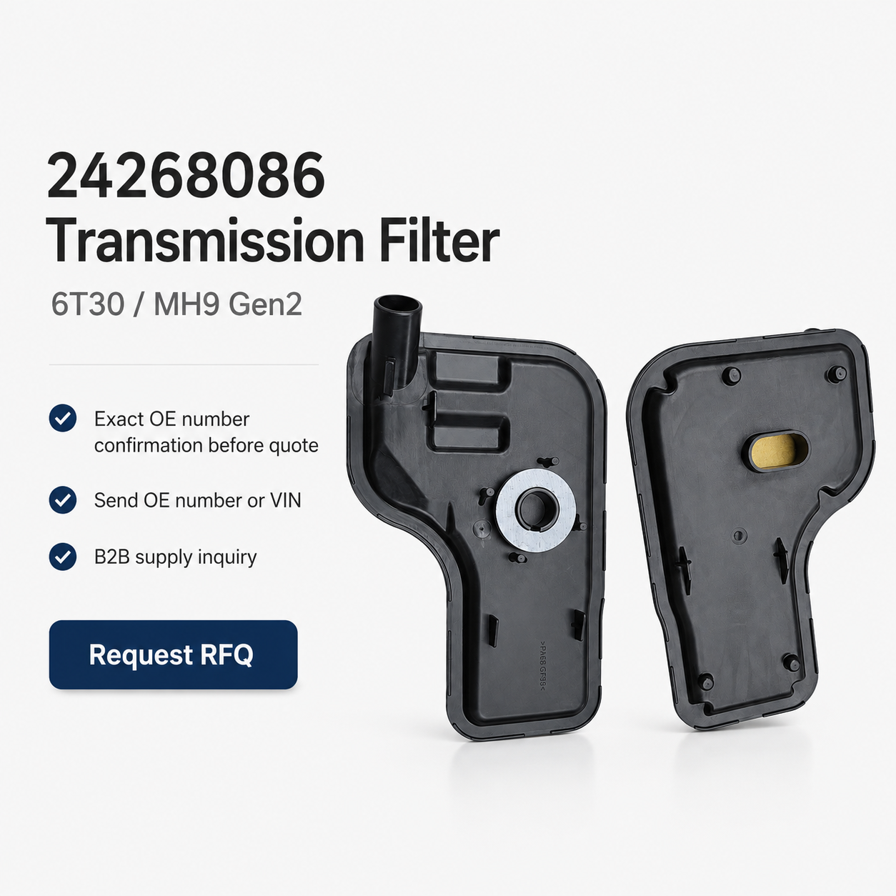OE 24268086 Gen2 6T30 / MH9 transmission filter — RFQ reference